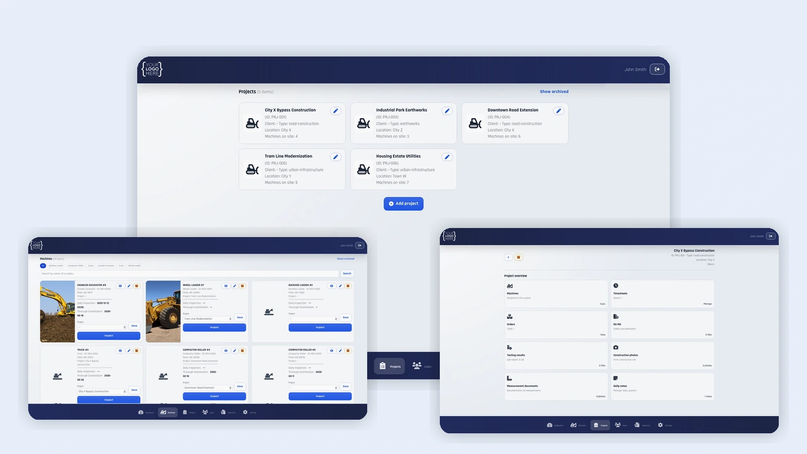 Collage of Plant Inspector and CRM screens